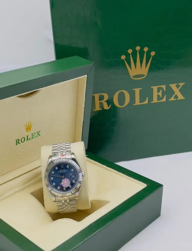 ساعة رولكس رجالي درجة أولى مع نغليف فاخر - ROLEX