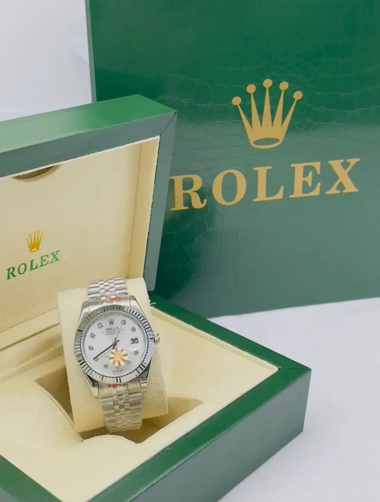 ساعة رولكس رجالي درجة أولى مع نغليف فاخر - ROLEX