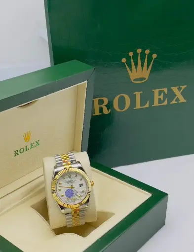 ساعة رولكس رجالي درجة أولى مع نغليف فاخر - ROLEX