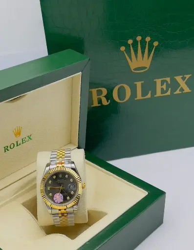 ساعة رولكس رجالي درجة أولى مع نغليف فاخر - ROLEX