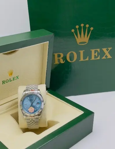 ساعة رولكس رجالي درجة أولى مع نغليف فاخر - ROLEX 